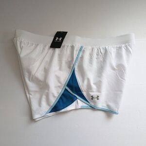 Under Armour Shorts Run HeatGear Loose Lined Athletic Women's 2XL White
